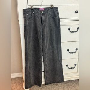 Edikted Women's Charcoal Straight Leg Jeans